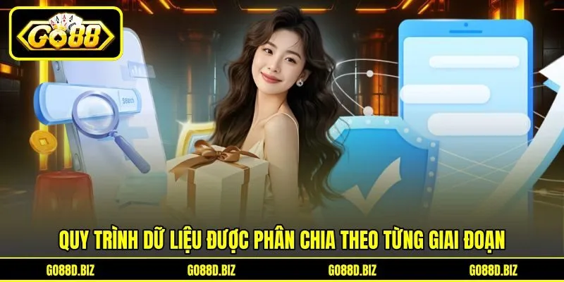 Quy trình dữ liệu được phân chia theo từng giai đoạn